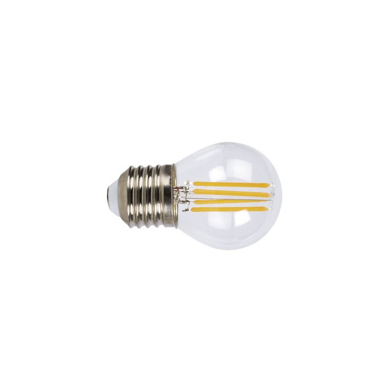 Bombilla con filamento Led mini globo transparente - DUOLEC - E27 luz cálida 4W