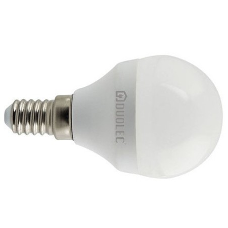 Bombilla LED mini globo 200º - DUOLEC - E14 luz día 5w