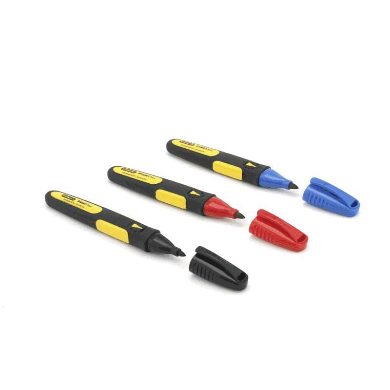 Marcadores de punta fina - STANLEY - Color negro, rojo y azul