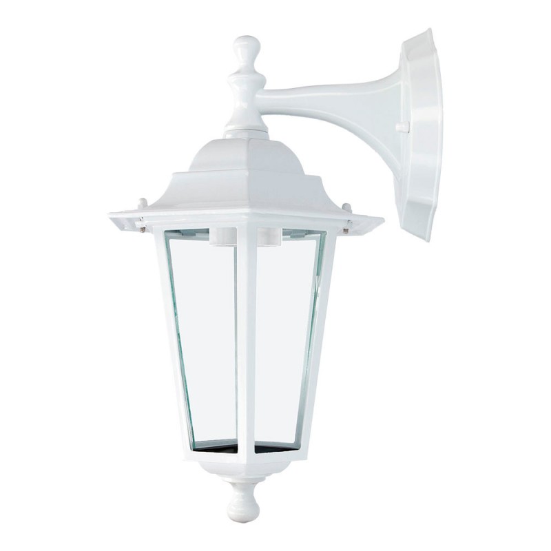 Aplique Farol Aluminio Y Cristal Blanco 34XØ21,5Cm Edm Mod. Zurich