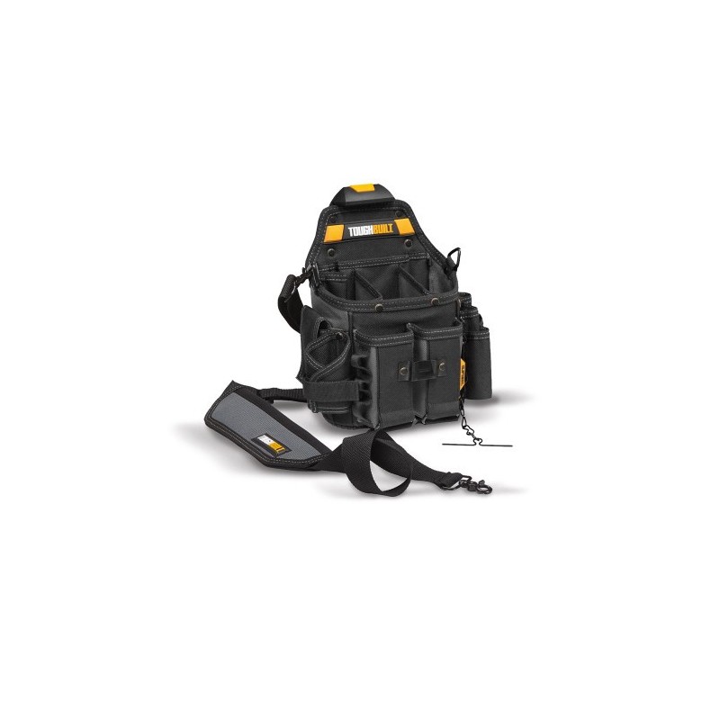 Bolso portaherramientas oficial electricista + correa hombro tb-ct-114 tough built.