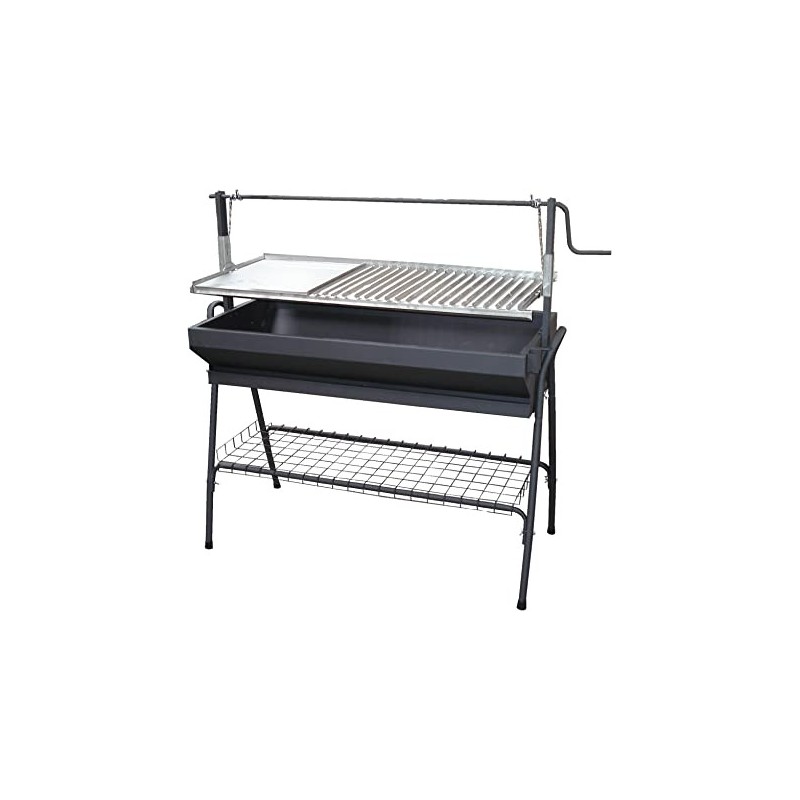 BARBACOA CON PARRILLA 58CM Y PLANCHA INOX