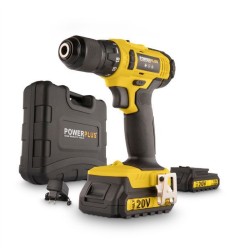 TALADRO ATORNILLADOR POWERPLUS 20V 2X1,5AH