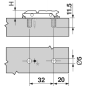 BASE BLUM 177H3100 RECTA CON TACO BASE BLUM 177H3100 RECTA CON TACO