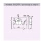 BISAGRA BLUM 71B3580 CLIP RECTA CON FRENO Y TACO T8 35MM