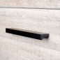 Tirador Bremen, L 160mm, intereje 128mm, Anodizado negro, Aluminio