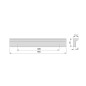 Tirador Bremen, L 160mm, intereje 128mm, Anodizado negro, Aluminio