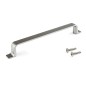 Tirador Kobe, L 196mm, intereje 160mm, Níquel satinado, Zamak Tirador Kobe, L 196mm, intereje 160mm, Níquel satinado, Zamak