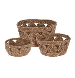 SET 3 CESTAS DECORATIVAS TEXTILES