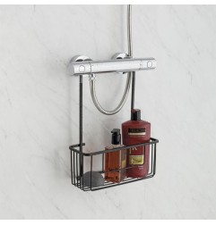 CESTILLO C/COLGADOR ALUMINIUM BLACK