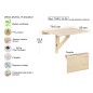 MESA PLEGABLE 79X59 CM. ASTIGARRAGA