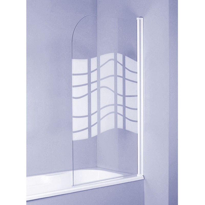 MAMPARA BAÑO 1 HOJA SERIG.76X130 CM BCA.