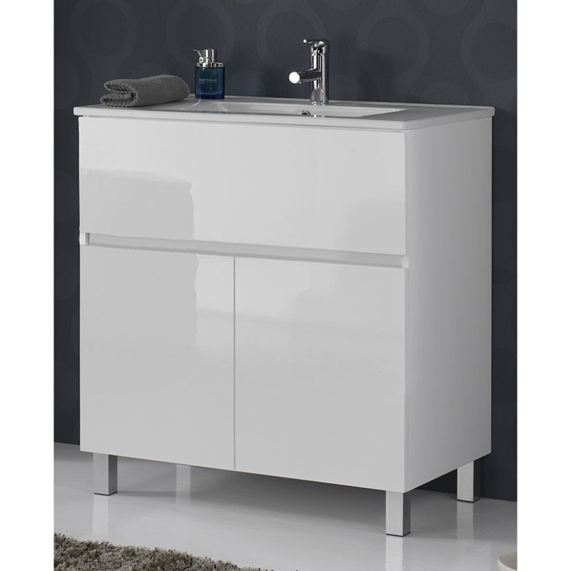 MUEBLE BAÑO+ENCIM 100 CM SUELO BCO AIRE