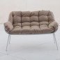 CONJUNTO 2 SILLONES + SOFÁ + MESITA RATÁN BLANCO