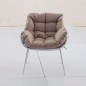 CONJUNTO 2 SILLONES + SOFÁ + MESITA RATÁN BLANCO