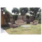 CONJUNTO 2 SILLONES + SOFÁ + MESITA RATÁN BLANCO