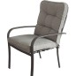 SILLÓN ACERO COJÍN SPUN POLIÉSTER 6 UNIDADES