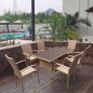 MESA ACERO RATÁN 150X85XH74CM MESA ACERO RATÁN 150X85XH74CM