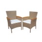 SILLÓN RATÁN ACERO MADERA 2 UNIDADES