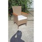 SILLÓN RATÁN ACERO MADERA 2 UNIDADES