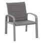 CONJUNTO METÁLICO 2 SILLONES + MESA ANTRACITA