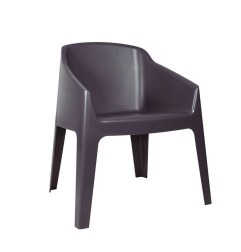 Silla resina RESOL Baku Gris volcánico