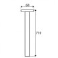 PATA MESA PT6 710X60MM NIQUEL SATINADO PATA MESA PT6 710X60MM NIQUEL SATINADO