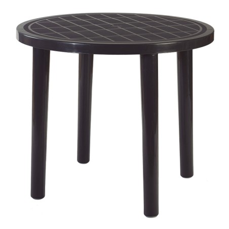 Mesa resina redonda RESOL Tossa gris volcánico