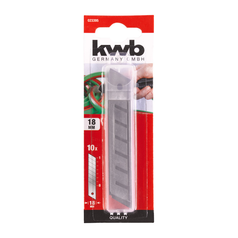 10 RECAMBIOS CÚTER 18MM KWB