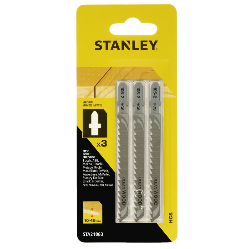 SET 3 HOJAS CALAR CORTE RECTO SIN ASTILLAS STANLEY STA21063