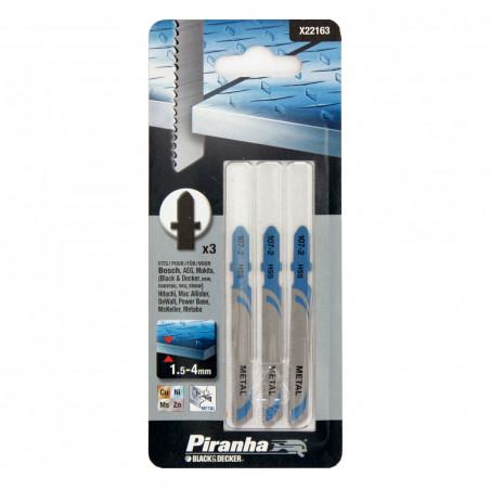 SET 3 HOJAS CALAR METAL/CHAPA X22163 PIRANHA