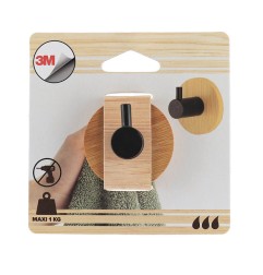 PERCHA SENCILLA SERIE BAMBU/NEGRO