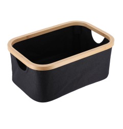 CESTA PLEGABLE 38X26X16CM SERIE BAMBU/NEGRO