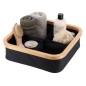 SERIE BAMBU/NEGRO. CESTA PLEG.30X30X9CM