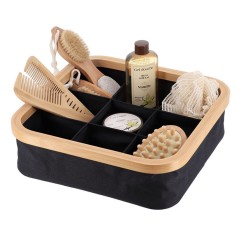 SERIE BAMBU/NEGRO. CESTA PLEG.COMPART.
