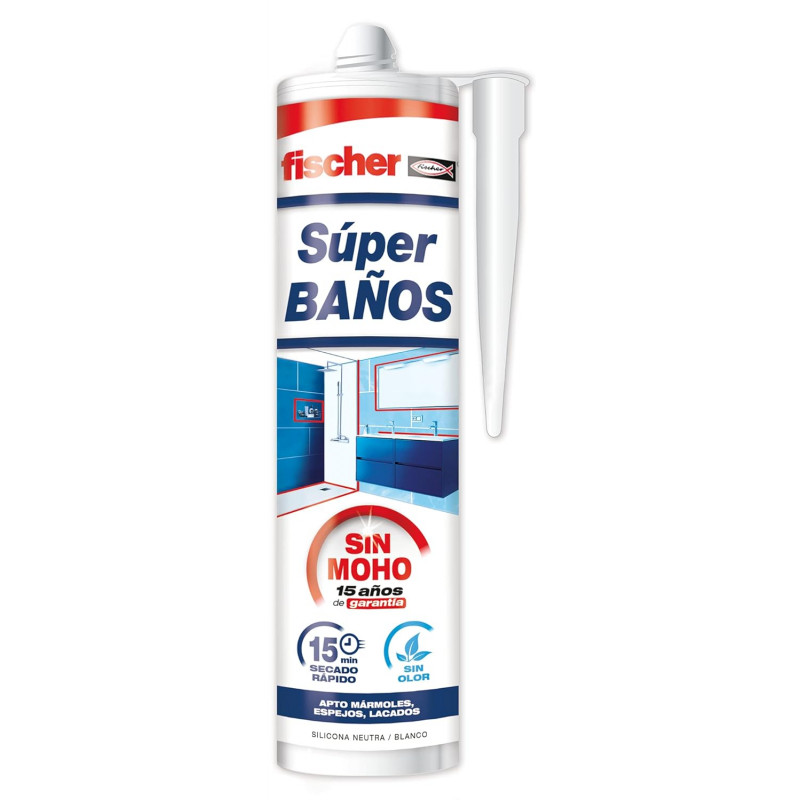 SILICONA SUPER BAÑOS BLANCA FISCHER 280ML