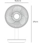 Ventilador sobremesa recargable blanco 5w ø aspas 17cm