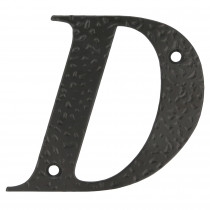 Letra D de acero 100x97mm Negro - AMIG