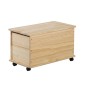 BAÚL DE MADERA DE PINO CON RUEDAS