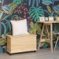 BAÚL DE MADERA DE PINO CON RUEDAS