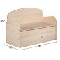 BANCO BAÚL MADERA PINO DECO 90X62X38CM