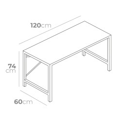 ESCRITORIO DE MADERA 120X60X74CM