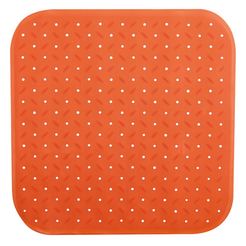 ALFOMBRA BAÑERA CLASSIC 54X54CM. NARANJA