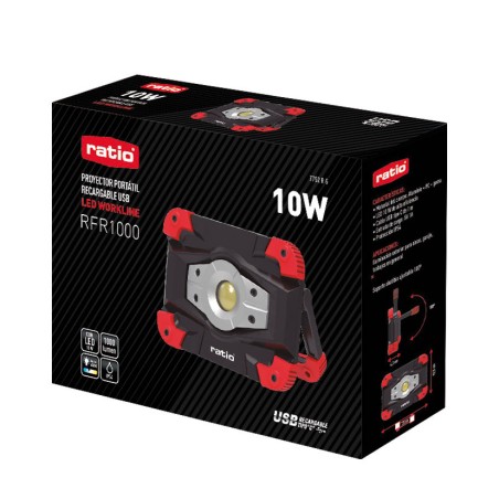 FOCO PROYEC LED COB CARGA USB 1000LM 10W