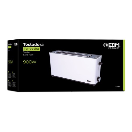 TOSTADORA RANURA LARGA "WHITE DESIGN" 900W EDM