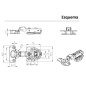 BISAGRA ACODADA + BASE 3D CLIP PISTON HD
