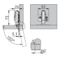 BISAGRA CAZOLETA RECTA CLIP ON 3D GTV