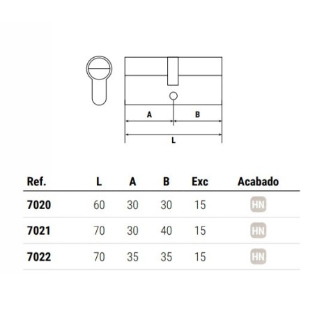 CILINDRO SEGURIDAD 70CM - 7021 HD