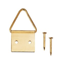 CUELGACUADROS LATÓN 10X10MM 10UNI.