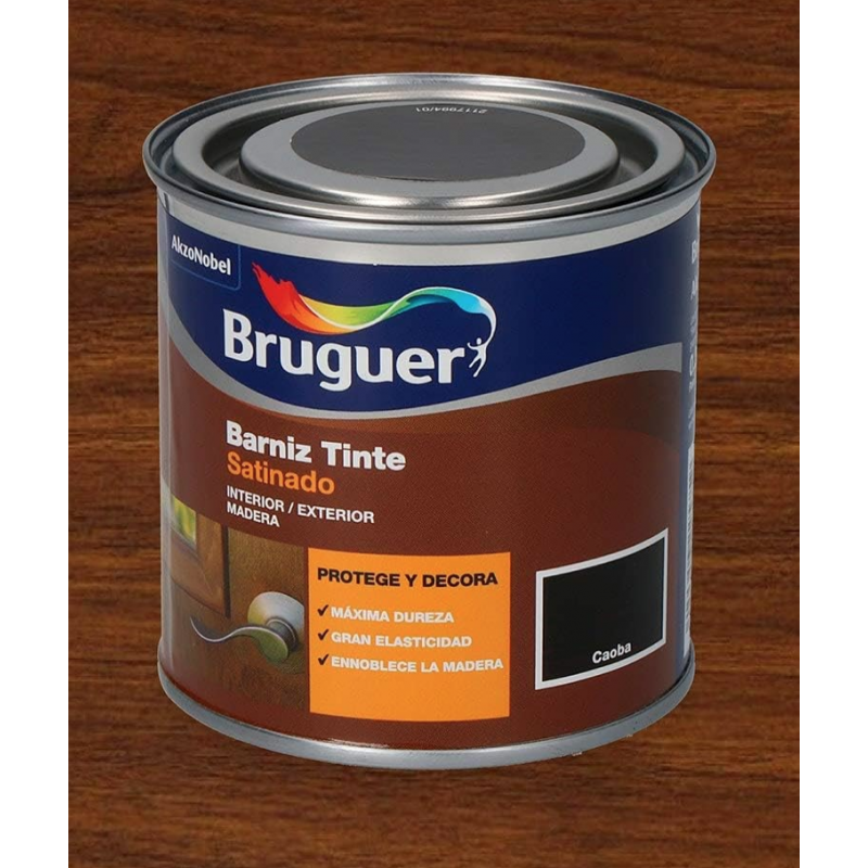 BARNIZ TINTE SATINADO CAOBA BRUGUER 750ML